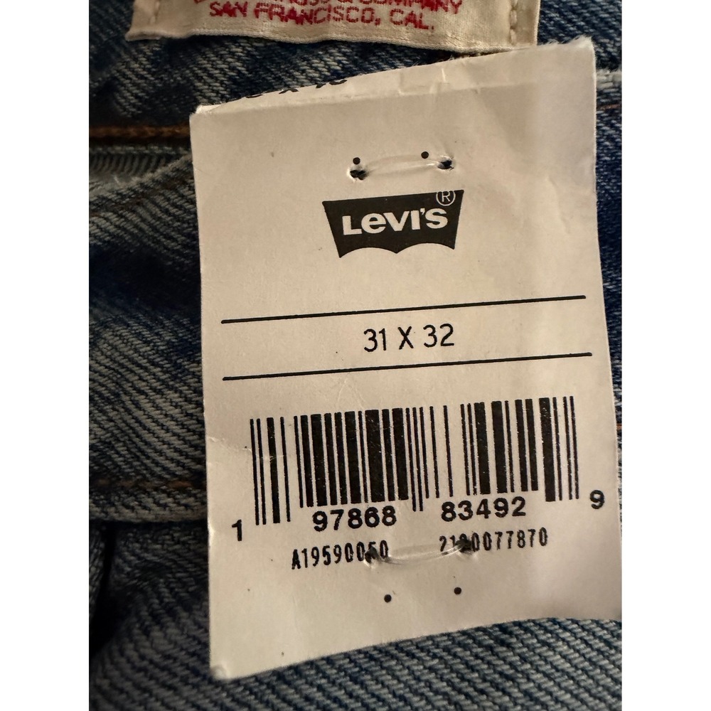 Free People Levis 501 90s Selvedge Denim Jeans Light Wash Straight Leg W31 NWT - Picture 8 of 13